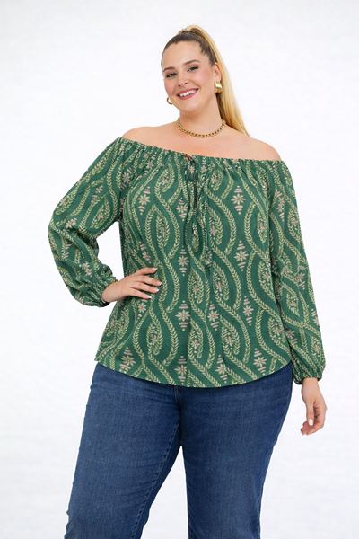 Picture of CURVY GIRL CHIFFON BLOUSE
